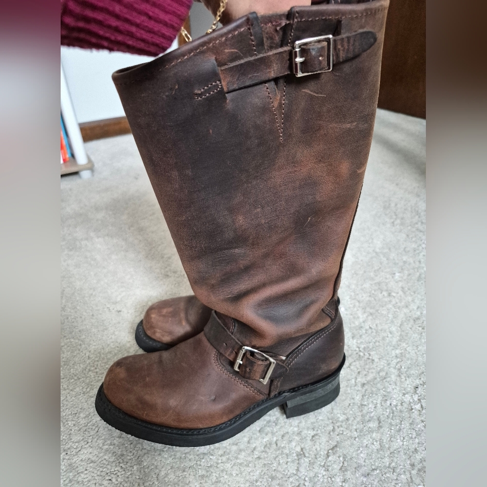 Frye Dark Brown Leather Women's Boots - Picture 9 of 12